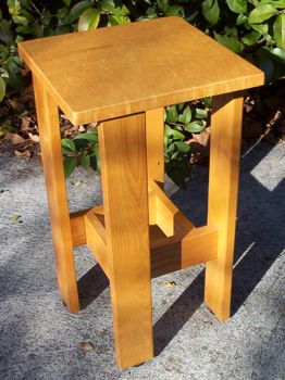 [a wooden stool]