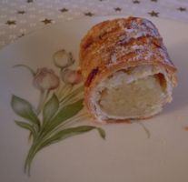 [a oiece of puff pastry with almond paste]