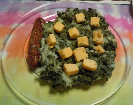 [kale, cheese added]